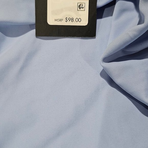 DKNY Plunging Colorblock  One-Piece Swimsuit Hydrangea - Picture 10 of 12